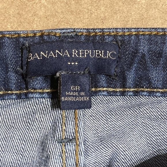 Banana Republic Premium Blue Denim Jeans Flare Leg Bootcut Women's Size 6R EUC - Picture 4 of 6